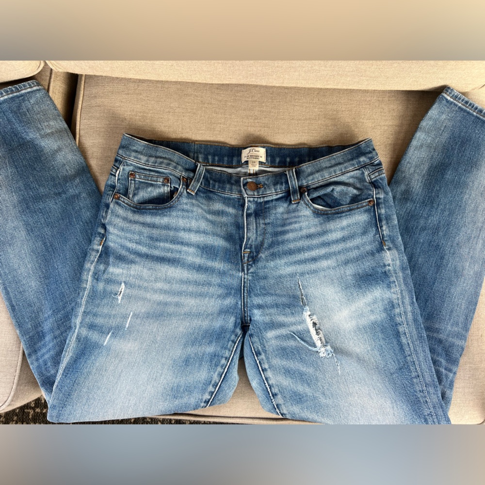 J. Crew Womens Distressed Boyfriend Jeans